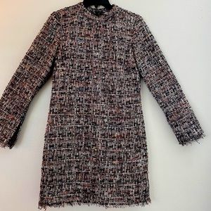 🍄 H&M Mini Tweed Sheath Dress Long Sleeve
